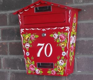 Postbox ~ Roses and Castles Canal Art