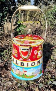 3 Gallon Watercan with Brass ~ Roses and Castles Canal Art
