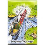 Enjoying the view fridge magnet